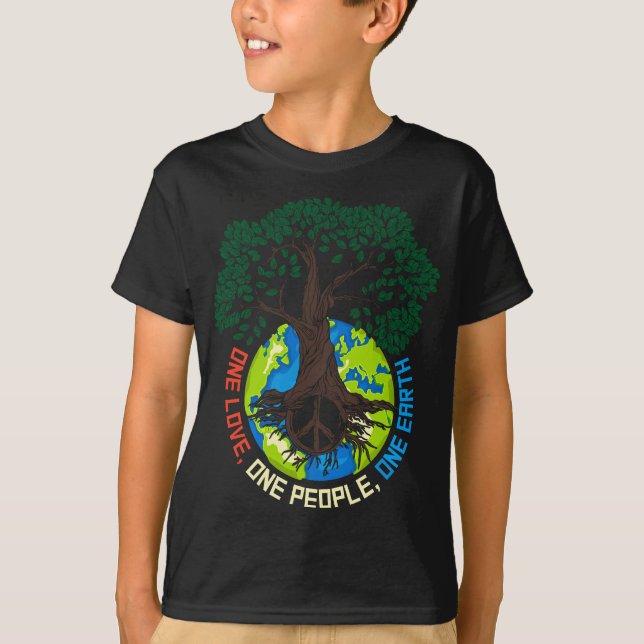 Camiseta Paz em Árvore Amor - Proteção Ambiental Terra D (Frente)