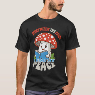 Camiseta paz em cogumelos - livraria