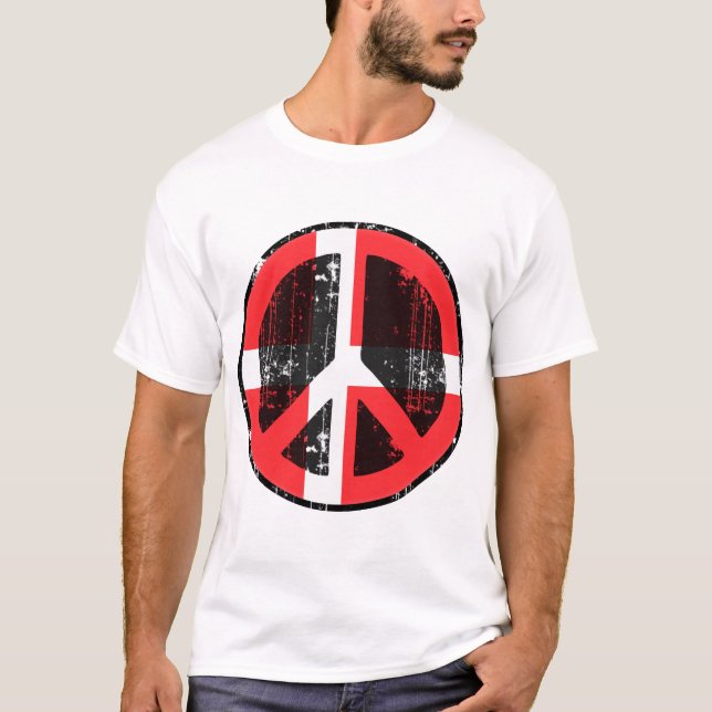 Camiseta Paz em Dinamarca (Frente)