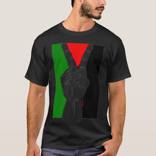 Camiseta Paz em Palestina (preto) (Frente)