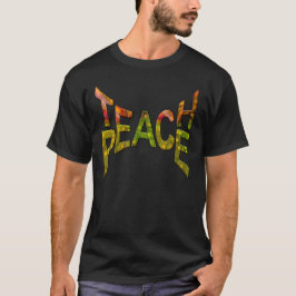 Camiseta Paz em Teach ao redor do mundo por Nadine maio