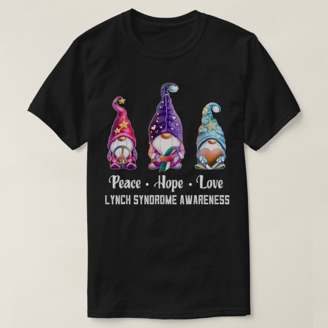 Camiseta Paz Esperança Ama Gnomos Sindrome Lyndrome Consciê (Frente do Design)