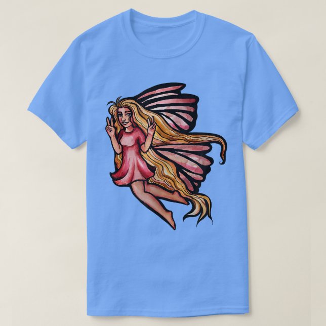 Camiseta Paz Fada e Pacífica (Frente do Design)