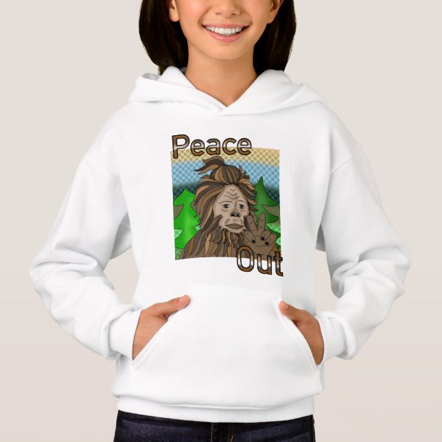 Camiseta Paz fora Bigfoot Sasquatch (Frente)