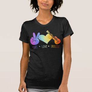 Camiseta Paz Havaiana Ukulele Music Love