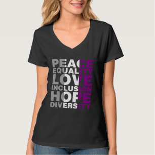 Camiseta Paz Igualdade Amor Inclusão Esperança Diversidade