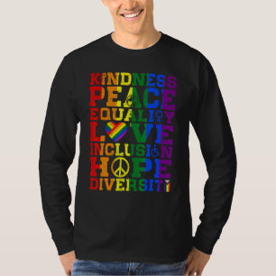 Camiseta Paz Igualdade dos Direitos Humanos Inclusão Lov
