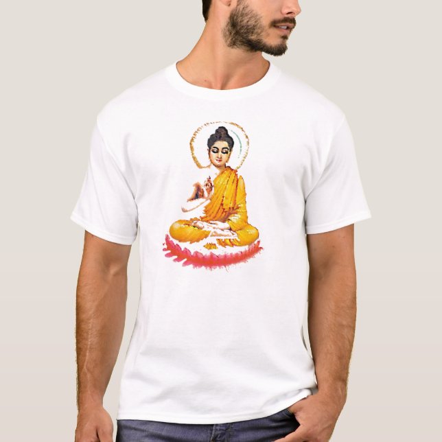 CAMISETA PAZ MEDITATING DE ASSENTO DE BUDDHA (Frente)