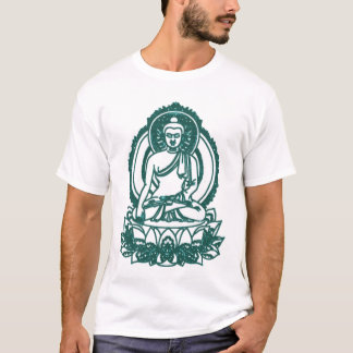 CAMISETA PAZ MEDITATING DE ASSENTO DE BUDDHA