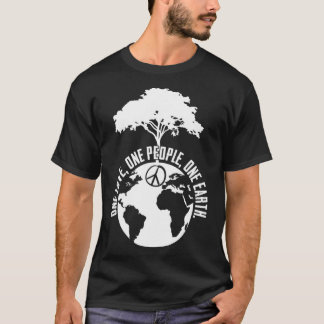 Camiseta Paz mundial, paz Terra, bondade e amor