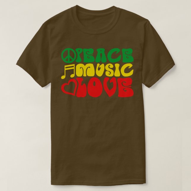 Camiseta Paz, Música e Amor (Frente do Design)