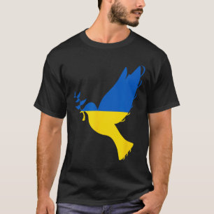 Camiseta Paz Na Pomba Da Ucrânia. Ficar Com A Ucrânia. Supo