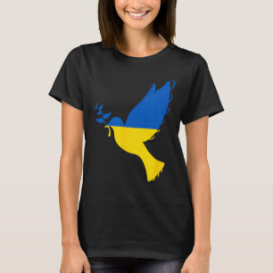 Camiseta Paz Na Pomba Da Ucrânia. Fique Com A Ucrânia. Supo