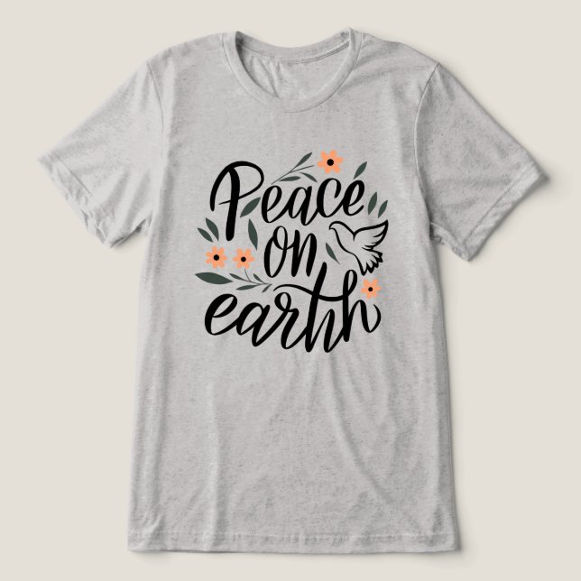 Camiseta Paz na Terra Design Floral (Design frontal)