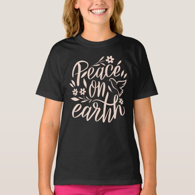 Camiseta Paz na Terra Design Floral (Frente)