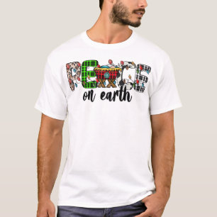 Camiseta Paz na Terra Natal Bebê Jesus Feliz Feriado C