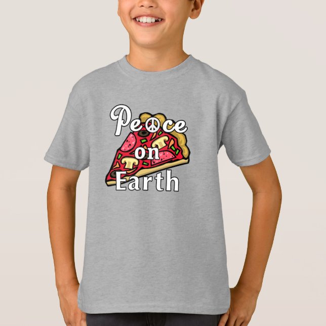 Camiseta Paz na Terra, Pepperoni Pizza Comida Foodie (Frente)