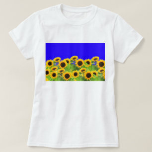 Camiseta Paz na Ucrânia - Bandeira Ucraniana Girassóis