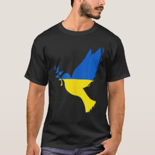 Camiseta Paz Na Ucrânia Dove. Fique Com A Ucrânia. Suport