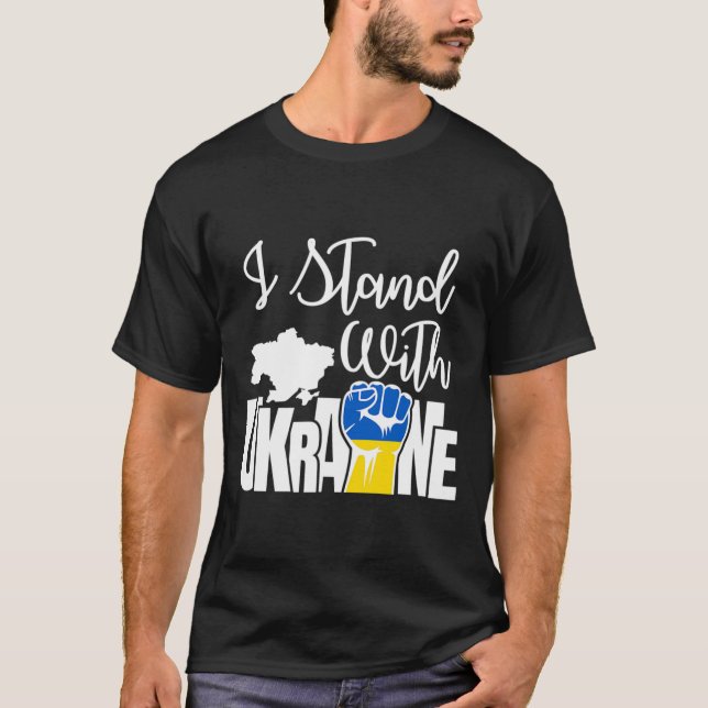 Camiseta Paz Na Ucrânia Eu Apoio A Ucrânia  (Frente)