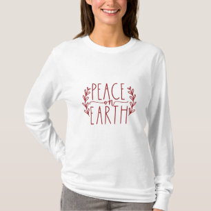 Camiseta Paz no Feriado do Natal na Terra Personalizada
