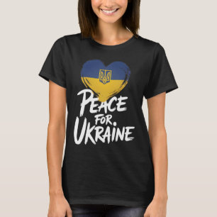 Camiseta Paz Para a Ucrânia Bandeira Ucraniana Símbolo do C
