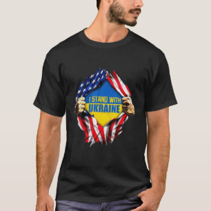 Camiseta Paz Para A Ucrânia Coração Da Paz Ucraniano
