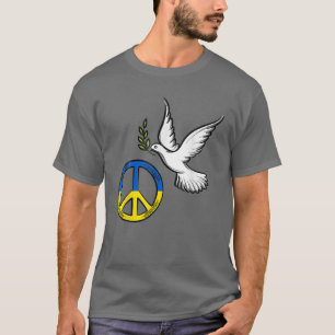 Camiseta Paz Para A Ucrânia Eu Defendo A Ucrânia