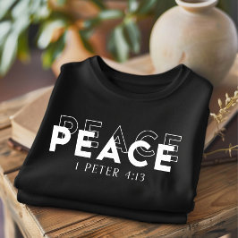 Camiseta Paz para Camiseiros Cristãos Homens e Mulheres