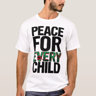 Camiseta Paz para Todas as Crianças - Design de Consciência