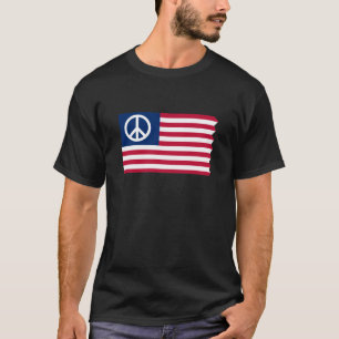Camiseta Paz Patriótica E A Bandeira Americana