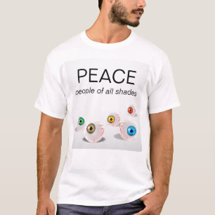 Camiseta PAZ - pessoas de todos os tons. С olours