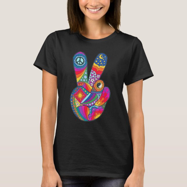 Camiseta Paz Psicodélica Fora (Frente)
