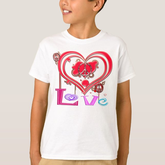 Camiseta Paz retro & amor (Frente)