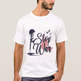 Camiseta "Paz sobre a Guerra" - Parem com a Guerra