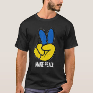 Camiseta Paz Ucrânia Vintage Bandeira Ucraniana Mulheres D