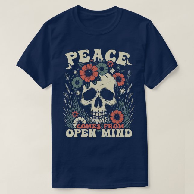 Camiseta Paz vem da mente aberta (Frente do Design)