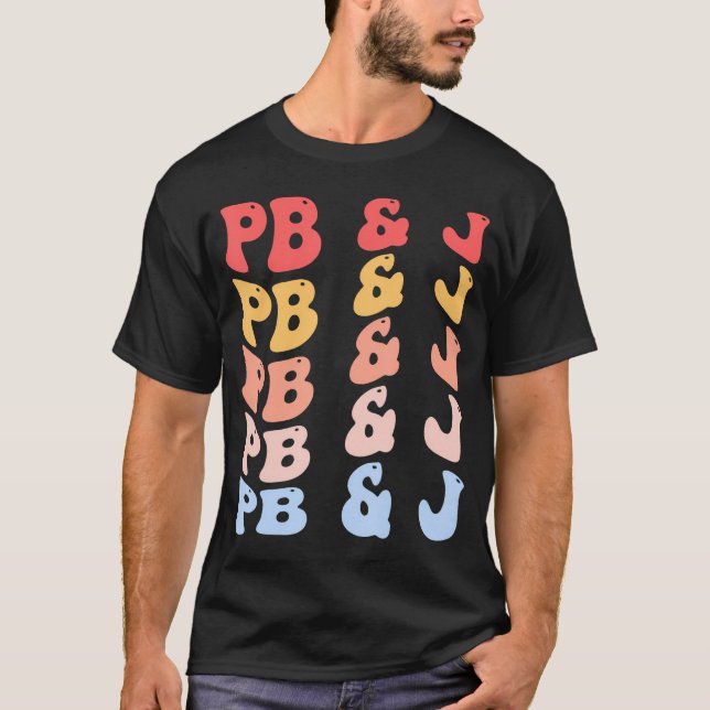 Camiseta Pb J Groovy Peanut Butter E Jelly (Frente)