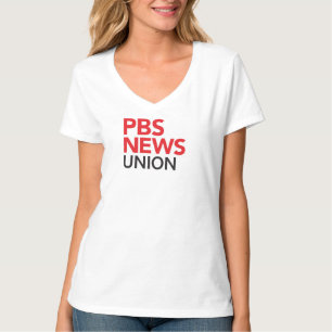 Camiseta PBS NewsHour Union Crew Neck, sem legenda