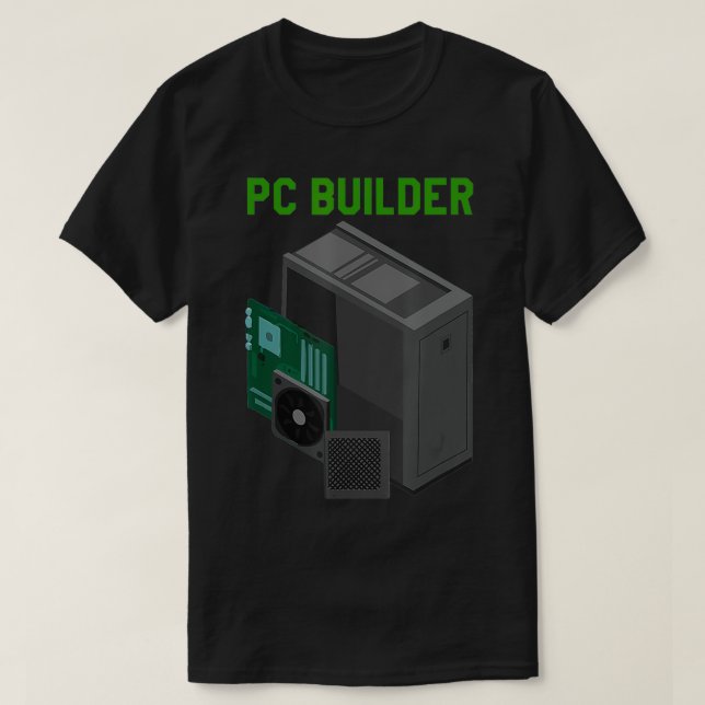 Camiseta PC Builder Tecnologia de informação para computado (Frente do Design)