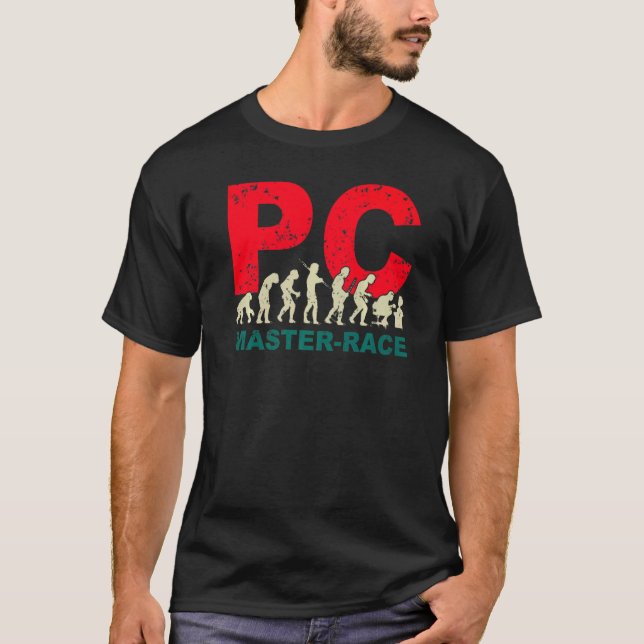 Camiseta Pc Master Race  Evolution Graphic For Gamers (Frente)