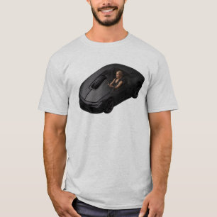 Camiseta PC Mouse-Car: Clique na velocidade de um supercarr