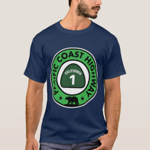 Camiseta PCH Califórnia 1 Estrada da Costa do Pacífico Souv