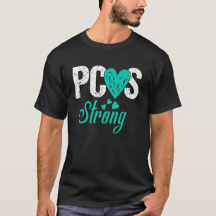 Camiseta Pcos forte Consciência PCOS Sintomas do ovário pol