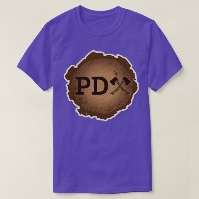 Camiseta PD Ax no grão de madeira (Frente do Design)