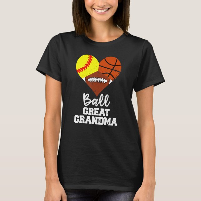 Camiseta Pé de basquete de vovó de Excelente de bola de sof (Frente)