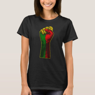 Camiseta Pé de força bandeira Liberdade Africana História N