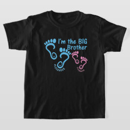 Camiseta Pé de Irmão Mais Velho Irmã Mais Nova