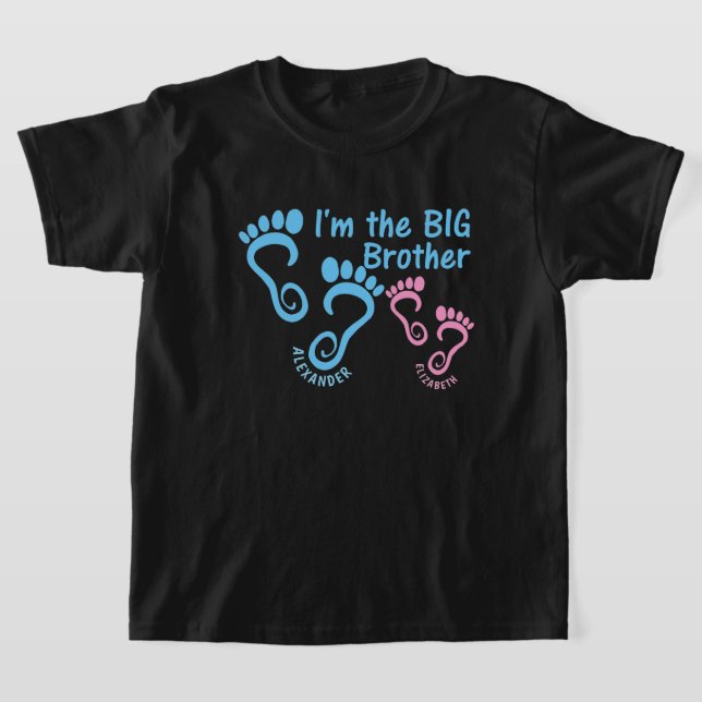 Camiseta Pé de Irmão Mais Velho Irmã Mais Nova (Postura )