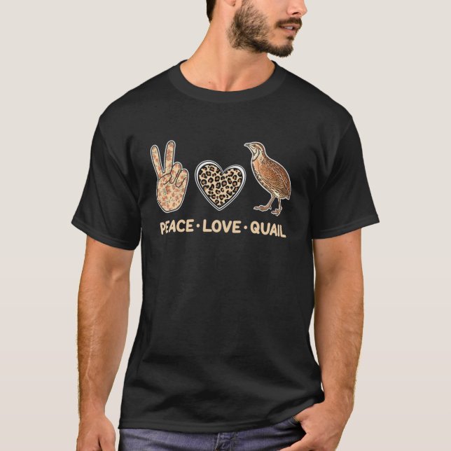 Camiseta Pé de Paz - Pássaro Quail Engraçado (Frente)